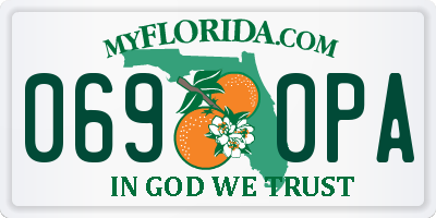FL license plate 0690PA