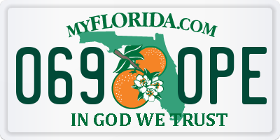 FL license plate 0690PE