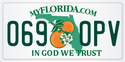FL license plate 0690PV