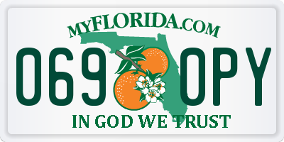 FL license plate 0690PY