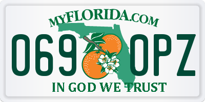 FL license plate 0690PZ