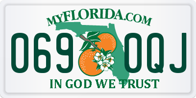 FL license plate 0690QJ