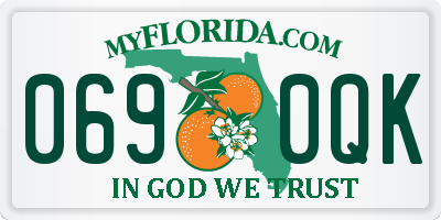 FL license plate 0690QK