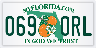 FL license plate 0690RL