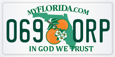 FL license plate 0690RP