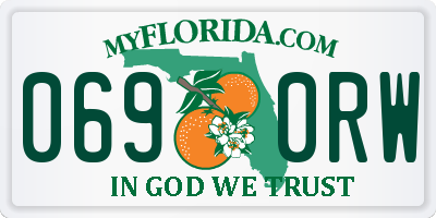 FL license plate 0690RW