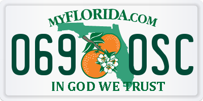 FL license plate 0690SC