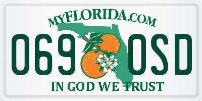 FL license plate 0690SD