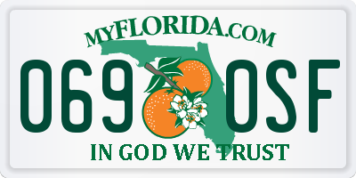 FL license plate 0690SF