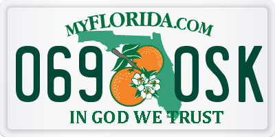 FL license plate 0690SK