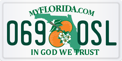 FL license plate 0690SL