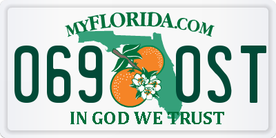 FL license plate 0690ST