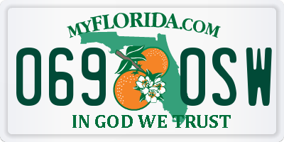 FL license plate 0690SW