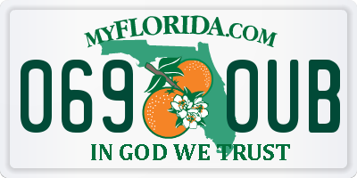 FL license plate 0690UB