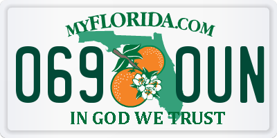 FL license plate 0690UN