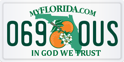 FL license plate 0690US