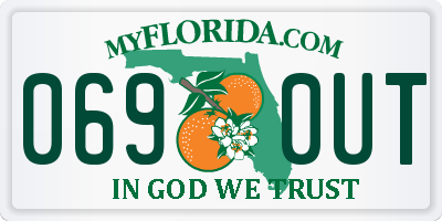 FL license plate 0690UT