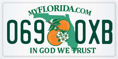 FL license plate 0690XB