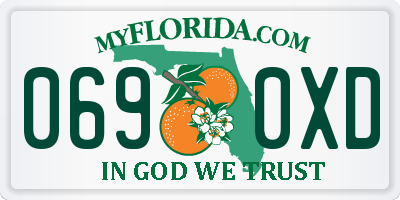 FL license plate 0690XD