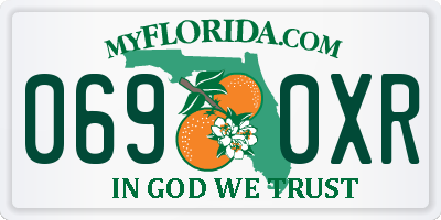 FL license plate 0690XR
