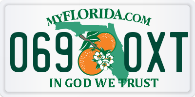 FL license plate 0690XT