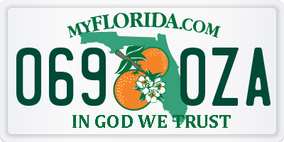 FL license plate 0690ZA