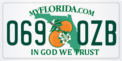 FL license plate 0690ZB