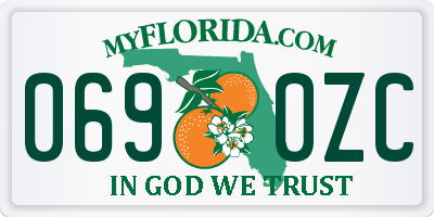 FL license plate 0690ZC