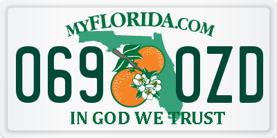 FL license plate 0690ZD
