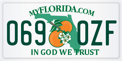 FL license plate 0690ZF