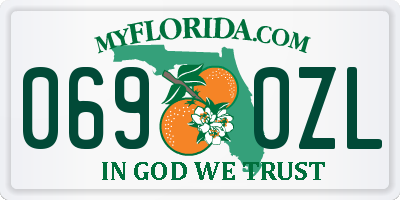 FL license plate 0690ZL