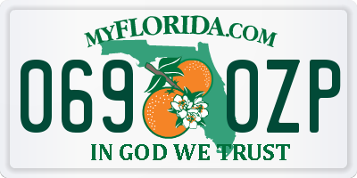 FL license plate 0690ZP