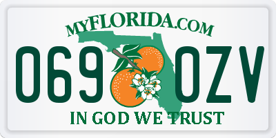 FL license plate 0690ZV