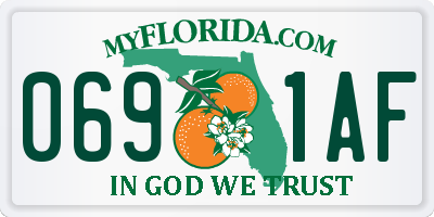 FL license plate 0691AF