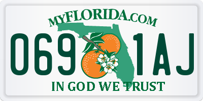 FL license plate 0691AJ