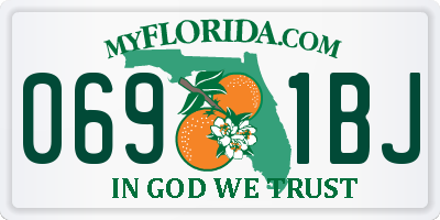 FL license plate 0691BJ