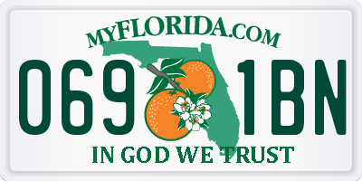 FL license plate 0691BN