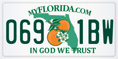 FL license plate 0691BW