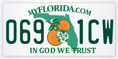 FL license plate 0691CW