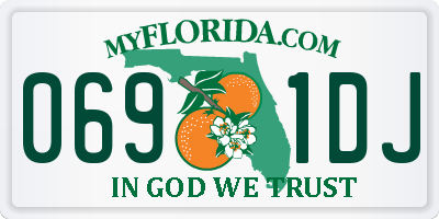 FL license plate 0691DJ
