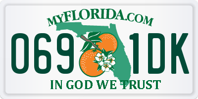 FL license plate 0691DK