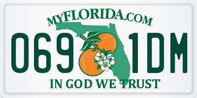 FL license plate 0691DM