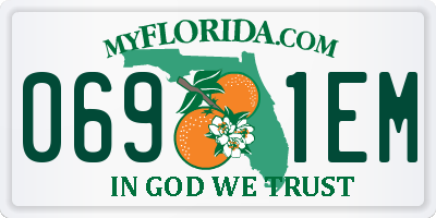 FL license plate 0691EM