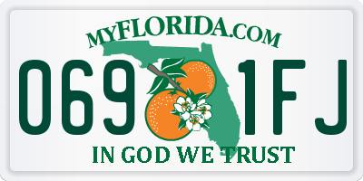 FL license plate 0691FJ