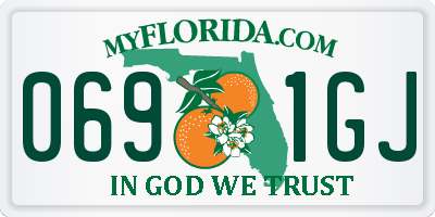 FL license plate 0691GJ