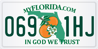FL license plate 0691HJ