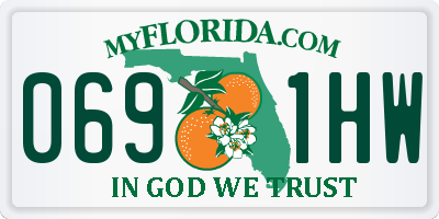 FL license plate 0691HW