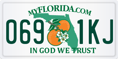 FL license plate 0691KJ