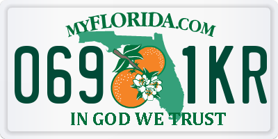 FL license plate 0691KR