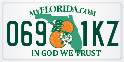 FL license plate 0691KZ